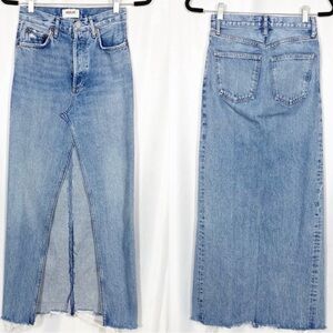 Agolde denim maxi skirt